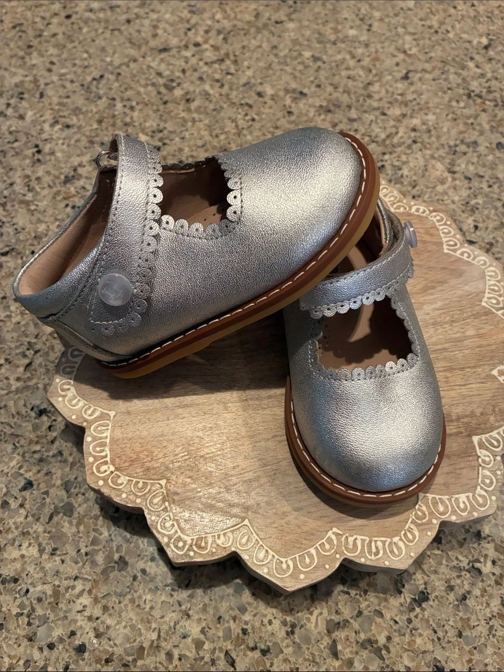 5C Silver Elephantito Mary Jane Silver Mary Janes